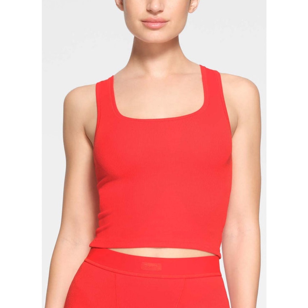 ❤️SOLD❤️‍🔥🆕SKIMS Cotton Rib Tank *LIMITED EDITION: RUBY❣️Sz M NWOT❣️